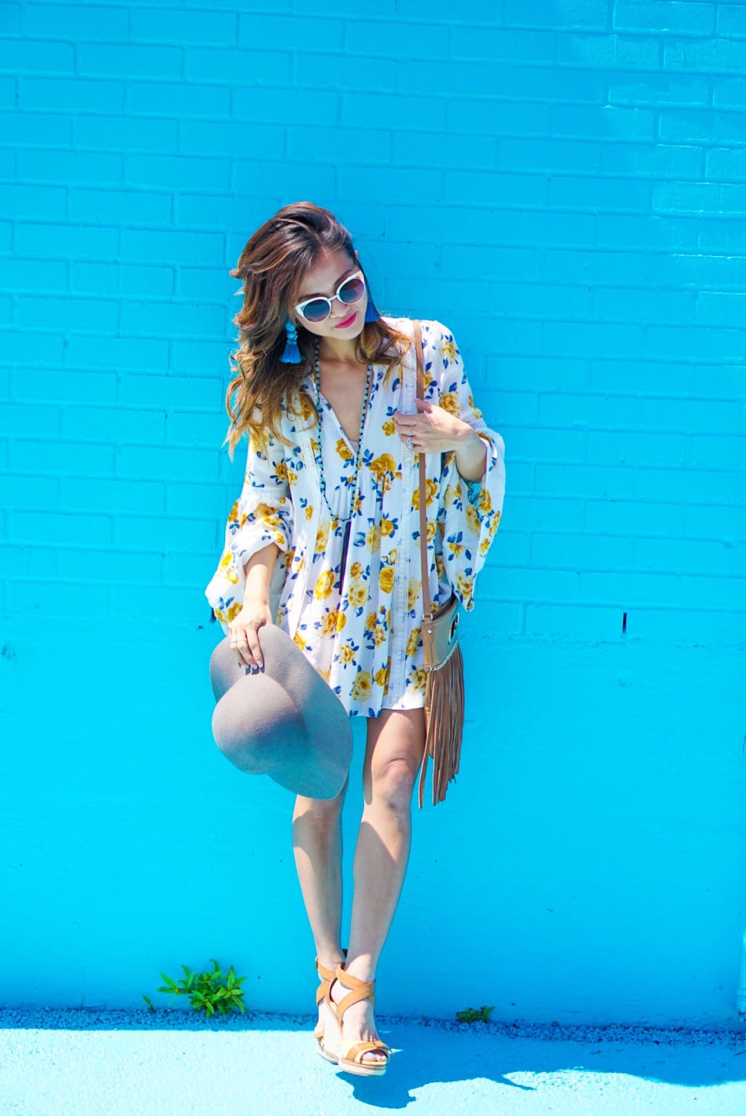 How to Wear a Long Sleeve Floral Swing Dress