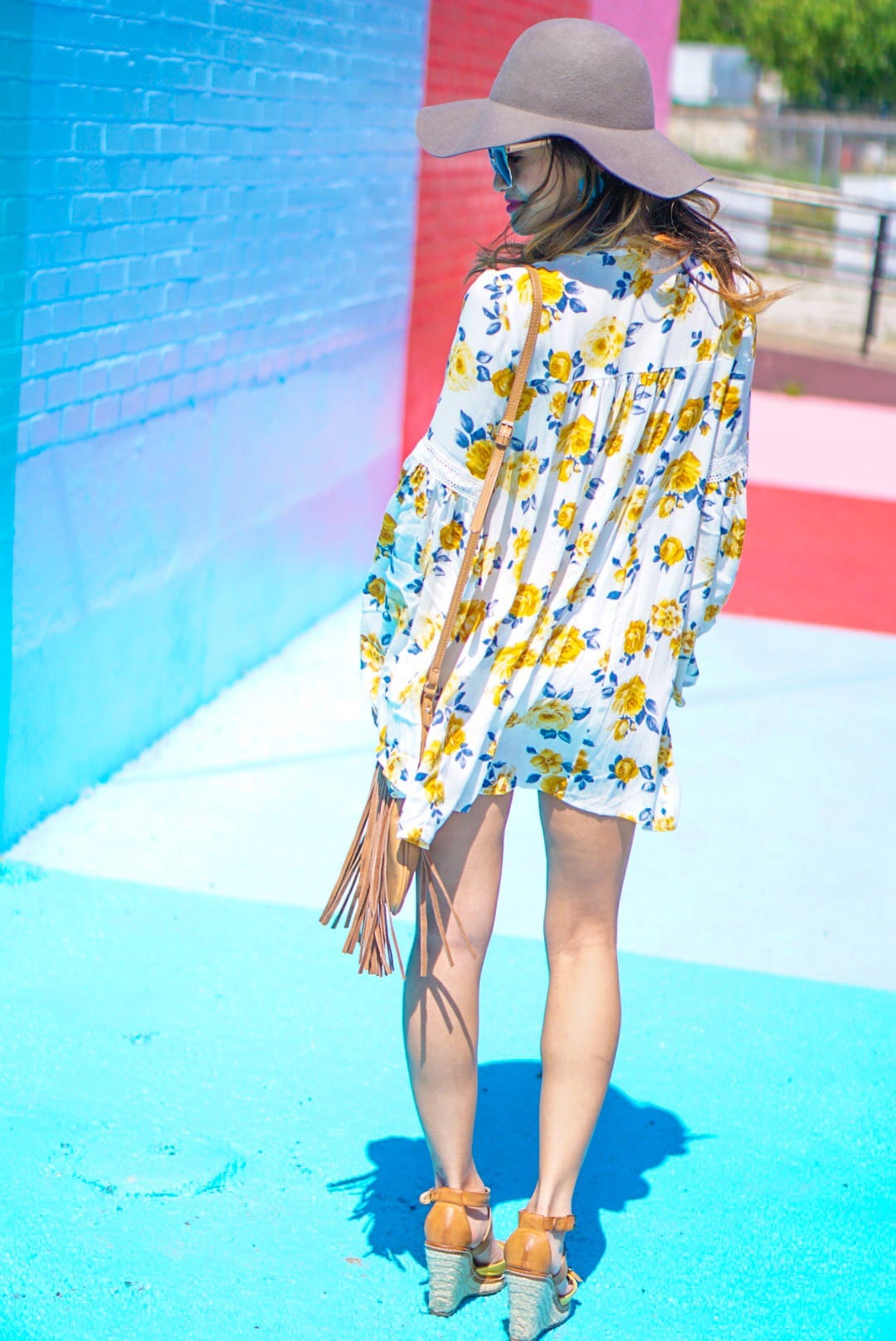 How to Wear a Long Sleeve Floral Swing Dress