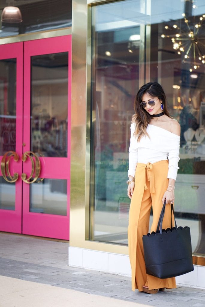 Mustard Yellow - Wide Leg Wrap Pants