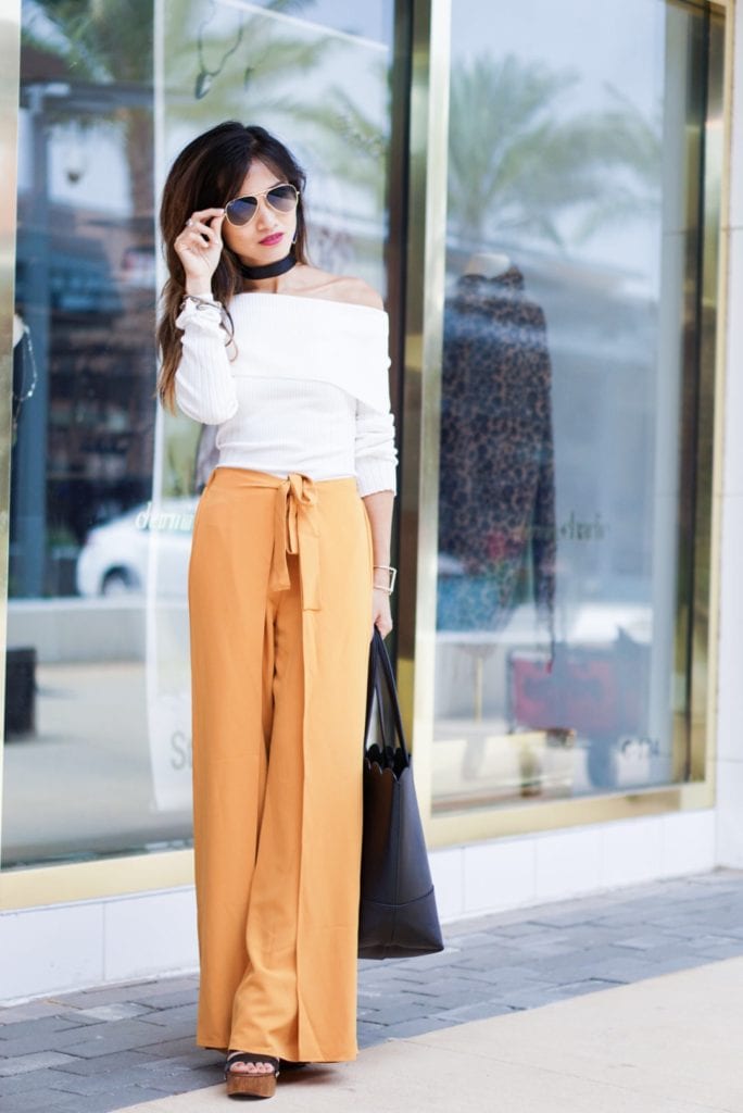 Mustard Yellow - Wide Leg Wrap Pants