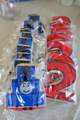 train birthday party cookies