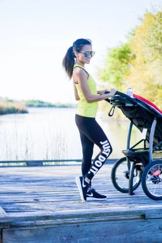 outdoor workout, exercise, mom exercise, stroller exercise, just do it, fit mom
