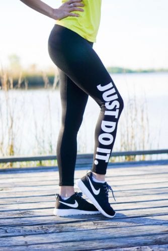 workout leggings, just do it, nike 