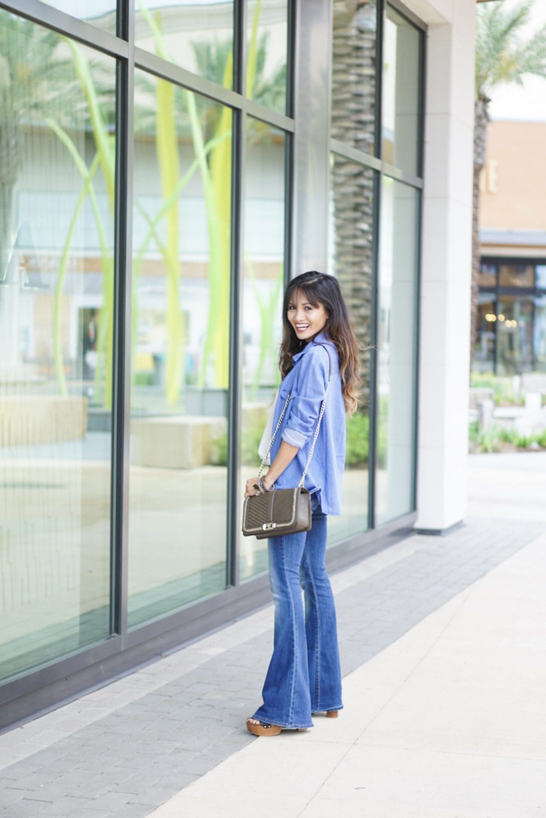 denim on denim, cross body bag, summer style