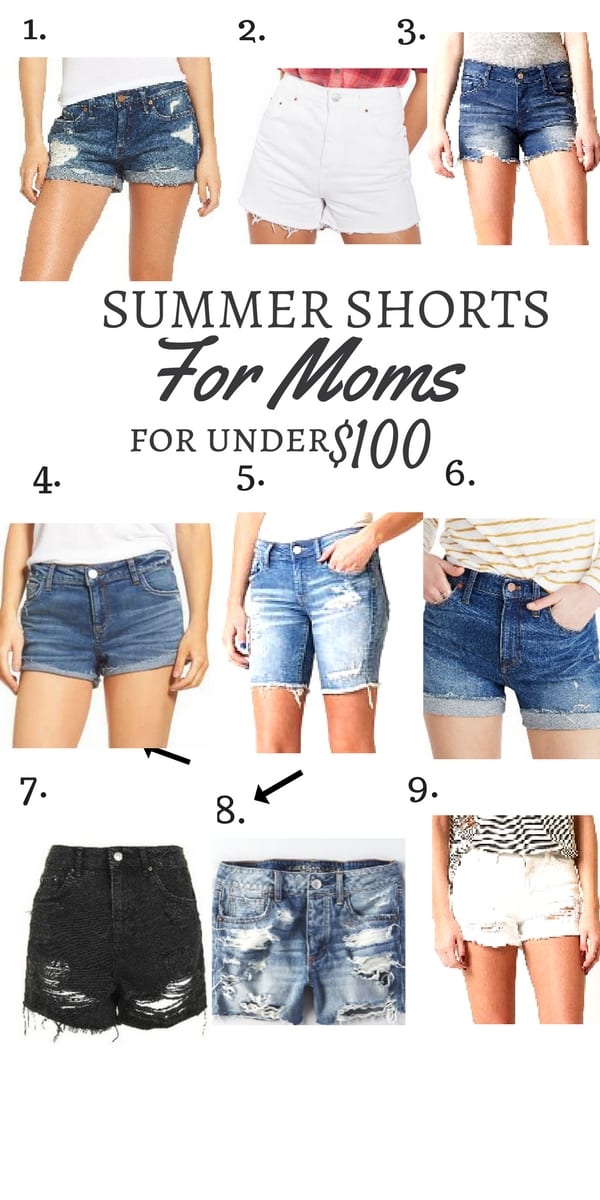 summer shorts, shorts for moms, shorts under $100, summer styles