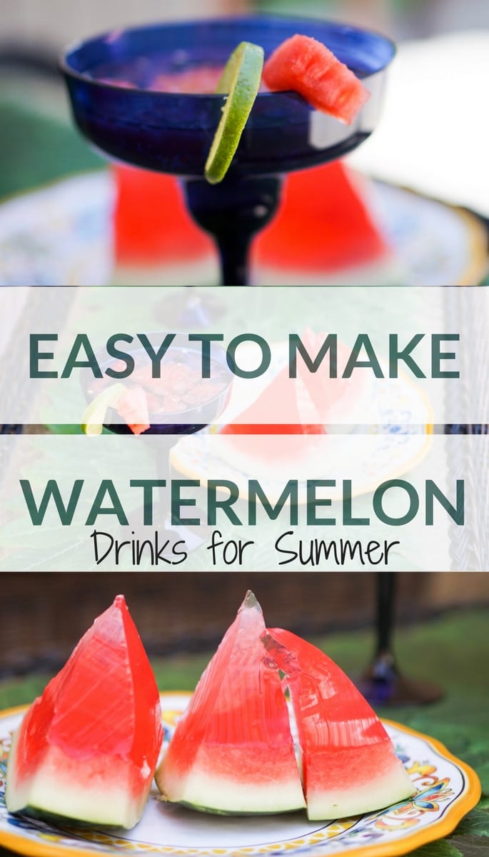 Easy to Make Watermelon Drinks for Summer, watermelon drinks, watermelon sangria, watermelon jello shots, alcoholic drinks, party drinks, summer drinks, beverages, memorial day, diy, easy recipe, summer recipe