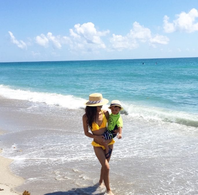 zaful, yellow ruffle bikini, boat hat, Florida vacation, beach outfit, swim wear, summer bikini, beach bikini 