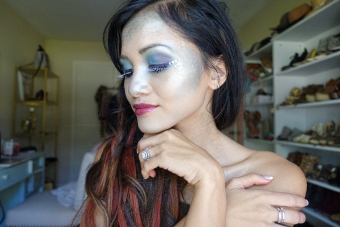 how to tutorial, makeup tutorial, mermaid makeup tutorial, halloween makeup tutorial, mermaid costume, tipsy elves, lip sense, beauty blogger, youtube makeup tutorial