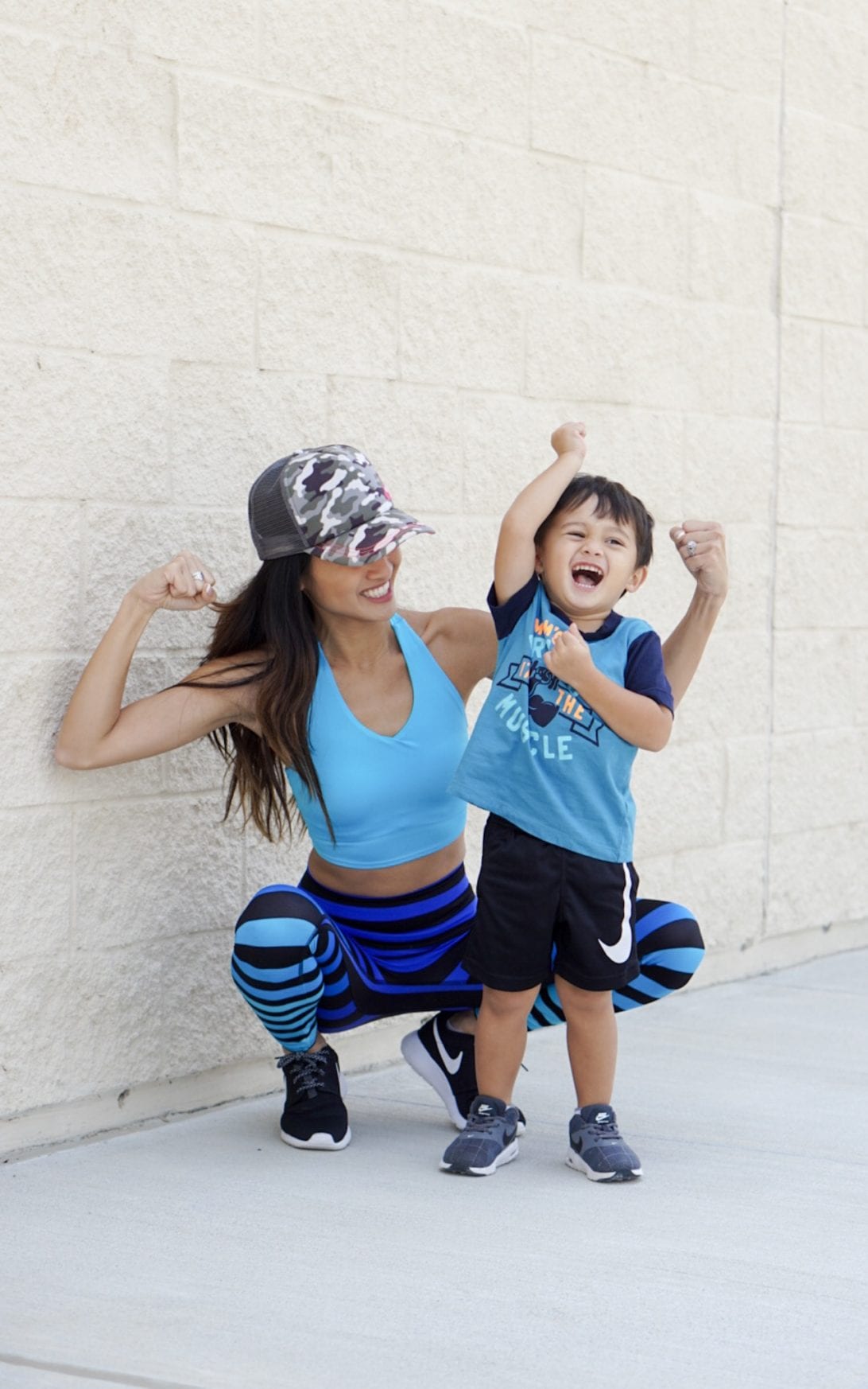 cardio routine, working out with your toddler, workout outfit, exercise outfit, mommy and me workout, k-deer leggings, fitness gear, fitness style, fitness fashion, mommy and me style, mommy and son style 