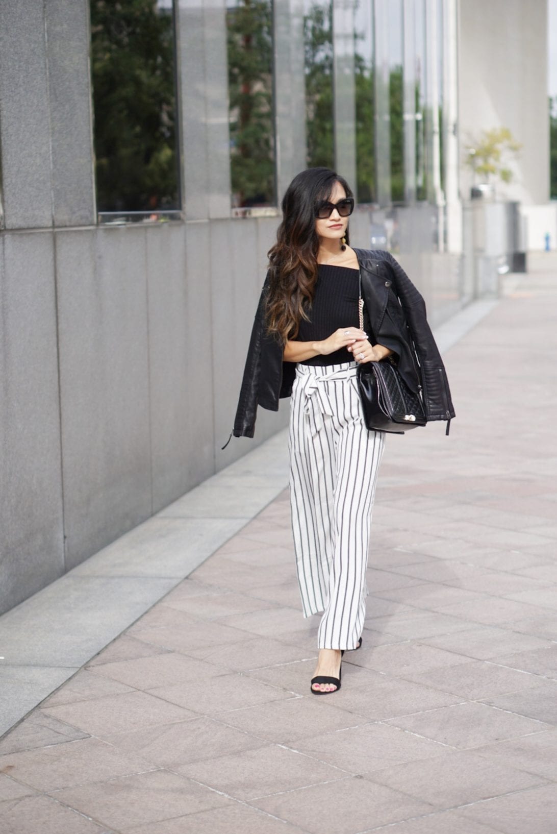 Stripe Wide Leg Pants