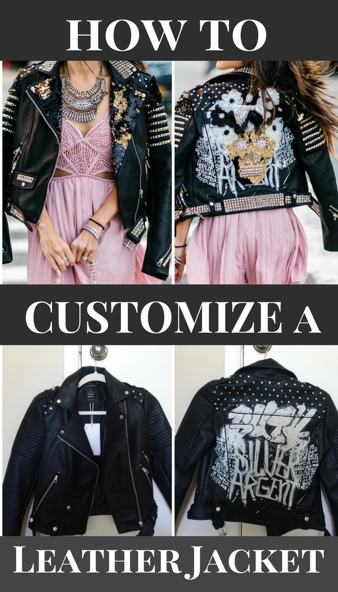 NYFW, New York FASHION WEEK, CUSTOMIZE DIY JACKET, DIY LEATHER JACKET, EMBELLISHED JACKET, STUDDED JACKET, SEQUIN JACKET, NYFW STREET STYLE, FRIDA KAHLO, diy under $50