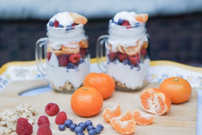 fruit parfait, fruit parfait recipe, easy to make recipe, thanksgiving recipe, recipe to make with kids, dessert, no cook recipe, cuties, #100dayofhappiness, mom and me activities, boy mom, holiday fun, holiday diy, DIY with kids 