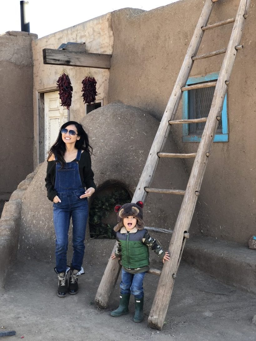 New Mexico travel guide, tory burch gemini tote, Santa Fe, New Mexico, Albuquerque, pink off the shoulder sweater, grey over the knee boots, Taos New Mexico, hotel Santa Fe, sandia peak tramway, Taos Pueblo, rio grande gorge bridge
