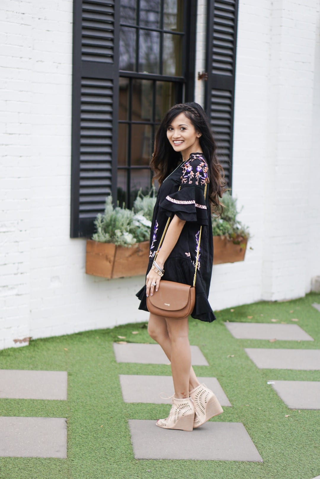 free people embroidered dress, free people pavlo dress, Magnolia Market, Magnolia Journal, Darling Magazine, Jeffrey Campbell wedges, crown braid