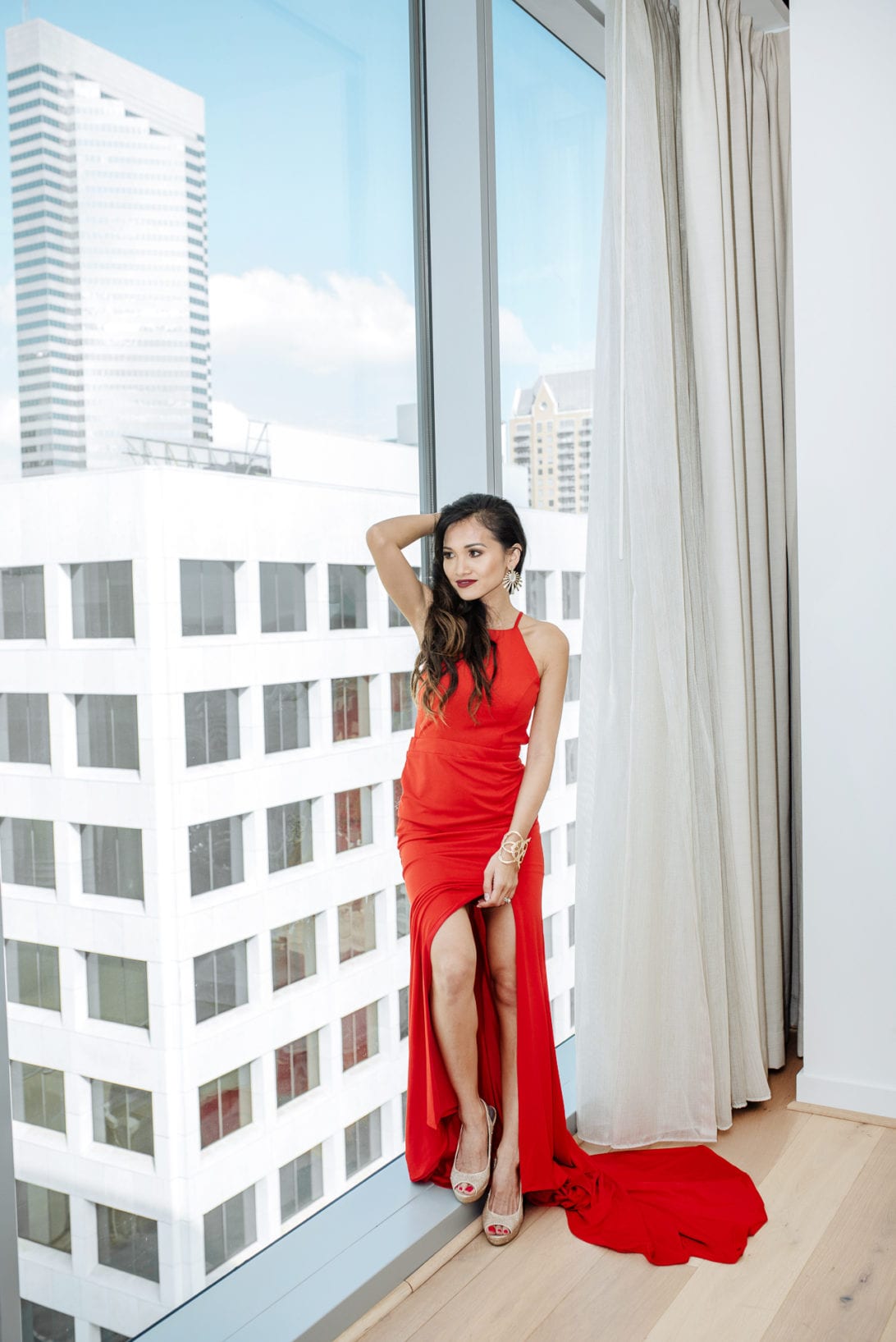 red dress gown, a couture cause, fashion philanthropy, 