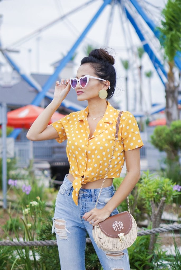 Yellow Polka Dot Top for Summer - Dawn P. Darnell