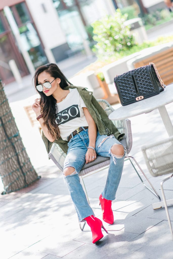 how to wear red booties