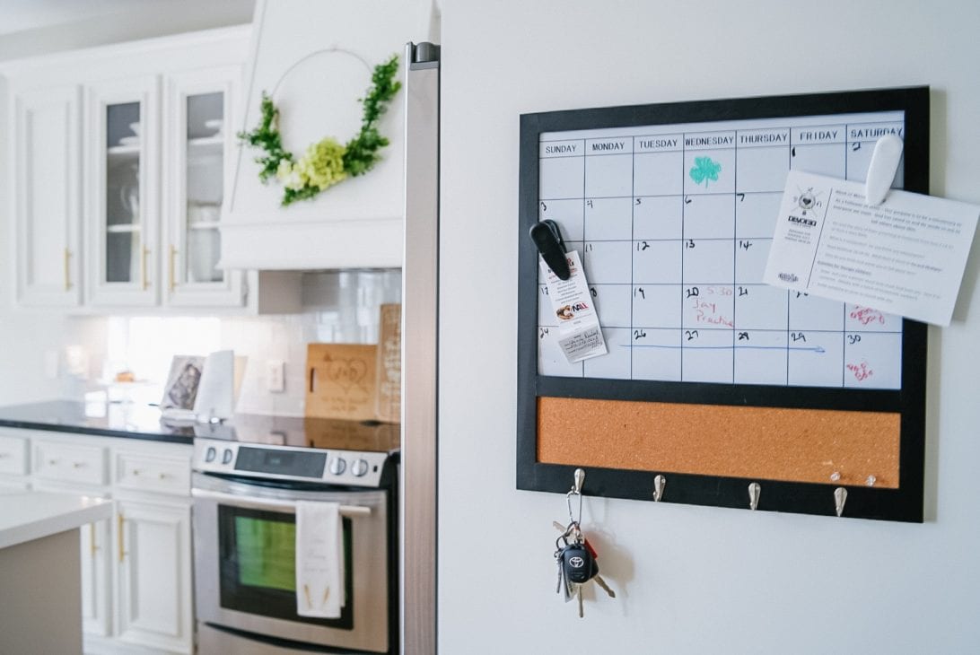 magnetic calendar, key holder