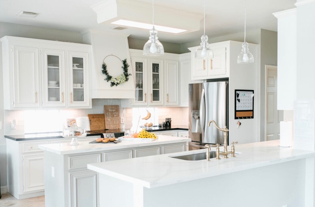 kitchen renovation, farm house kitchen, white kitchen 