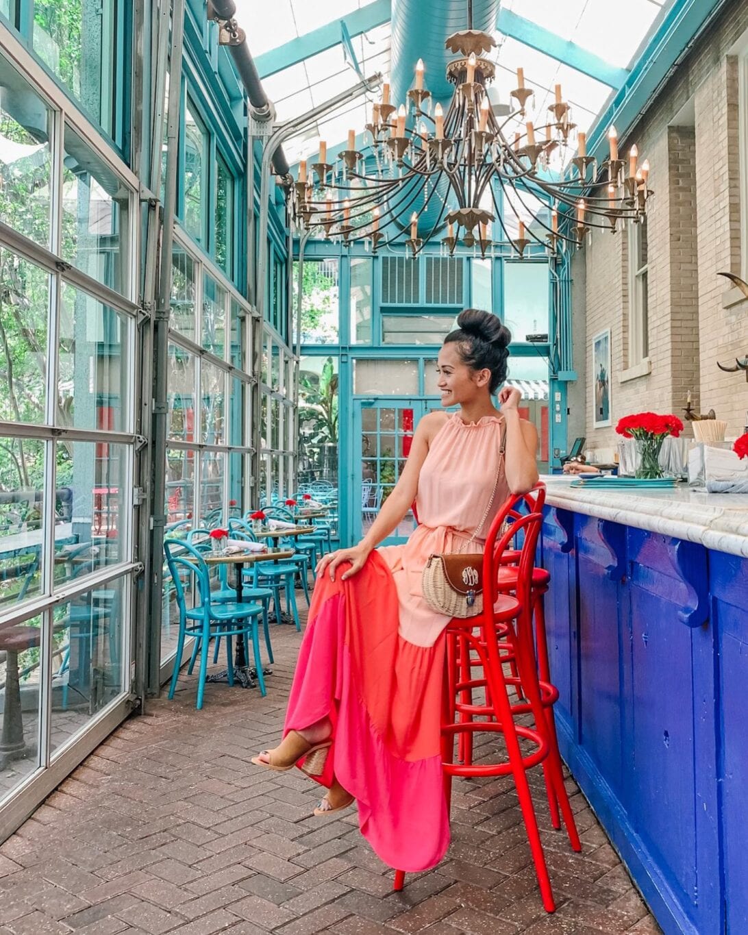 OCHO San Antonio, MEXICAN RESTAURANT, COLOR BLOCK DRESS 