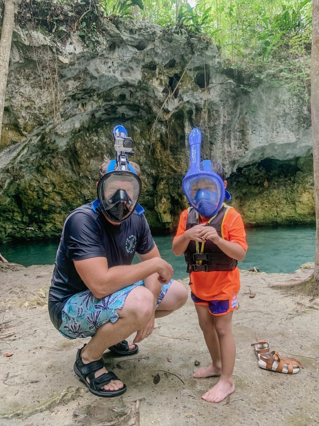 kid snorkles, family snorkel, Cenote snorkeling, Tulum snorkeling 