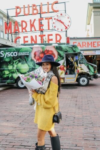chanel boy bag small, yellow sweater dress, Seattle