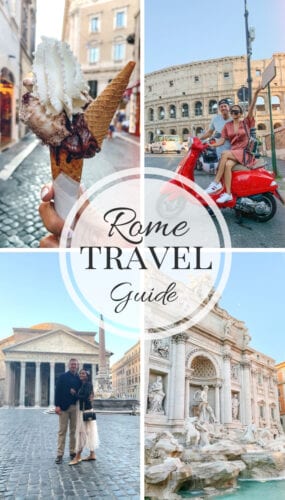 travel guide, Rome, Italy, Couples travel guide, Pantheon, Trevi Fountain, Gelato, Red Vespa