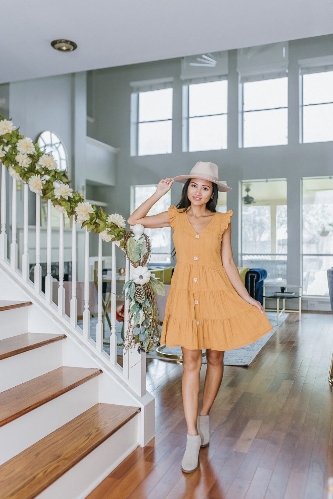 yellow dress, yellow fall dress