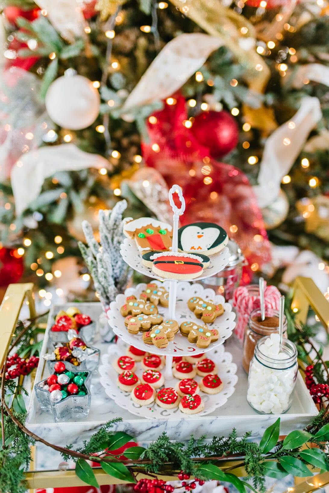 christmas cookies, hot cocoa 