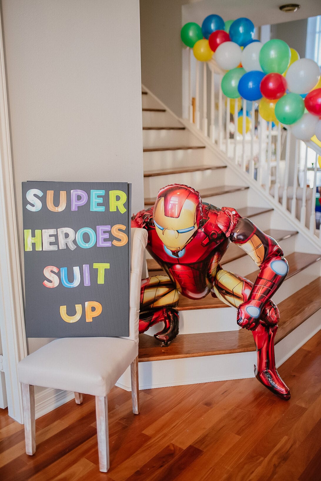 IRON MAN BALLOON, SUPERHERO BIRTHDAY SIGN 