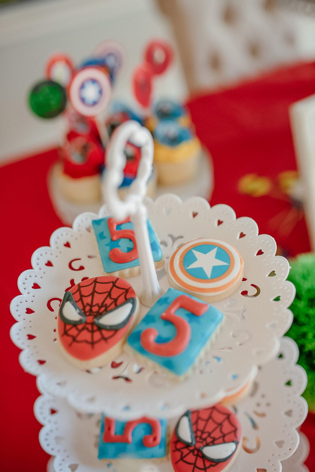 superhero cakes, Spiderman cake, Avengers cookies