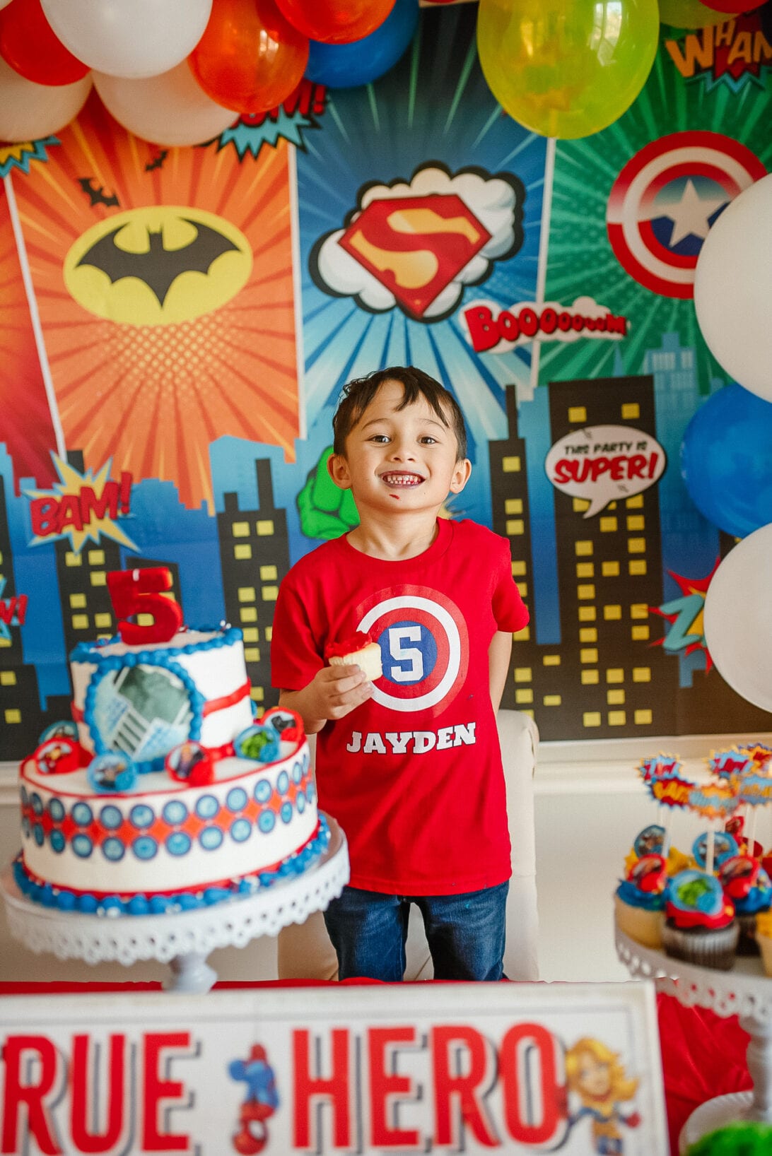 SUPERHERO BIRTHDAY CAKE 