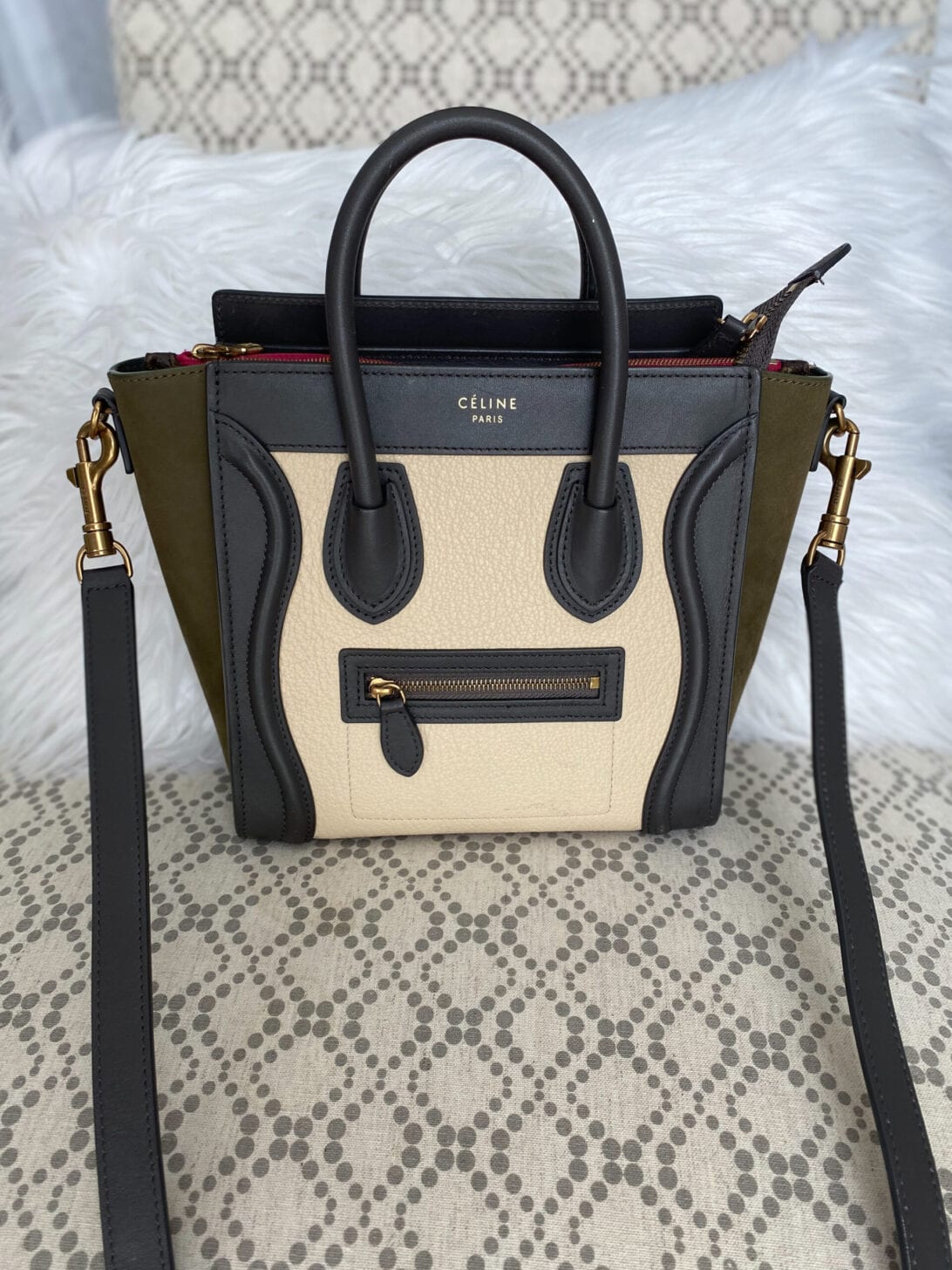 Celine luggage outlet nano tricolor