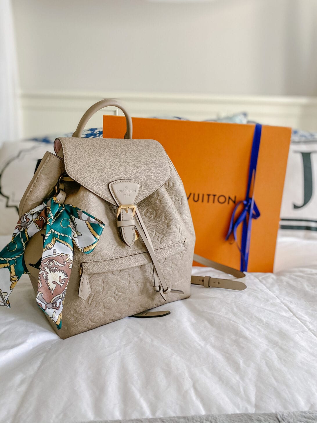 Louis Vuitton Montsouris Backpac, Monogram Empreinte Leather, LV bag, Louis Vuitton bag 