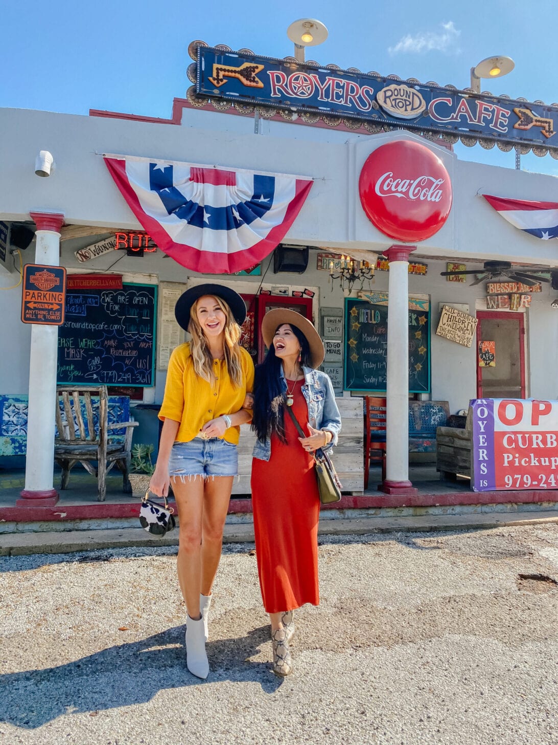 Round Top, Texas, Royers cafe, maxi dress 