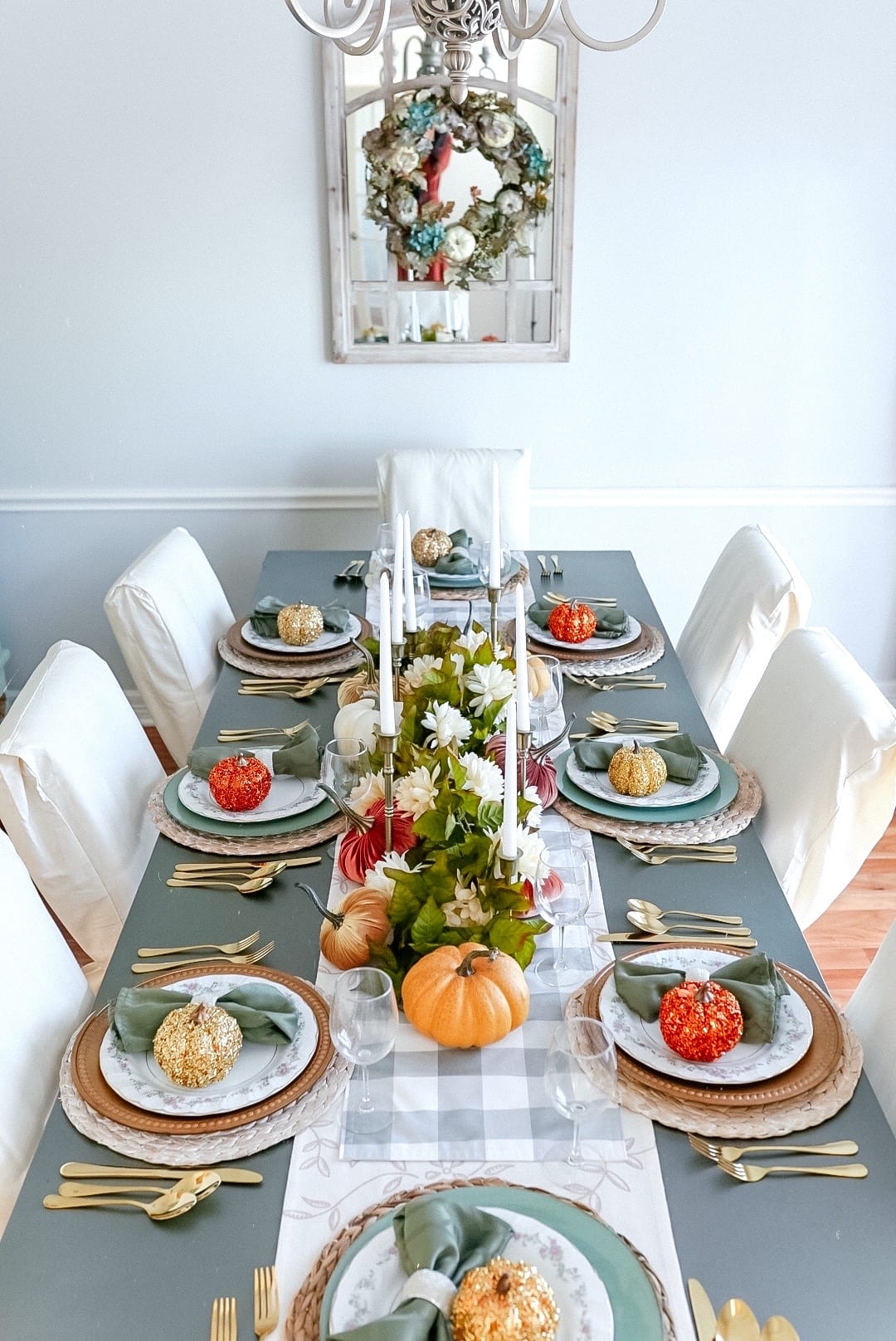 2020 Thanksgiving tablescape, Thanksgiving table setting 