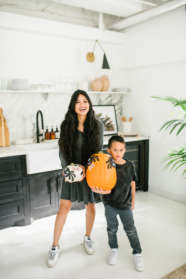 mommy and me, pumpkins, Halloween kid's crafts