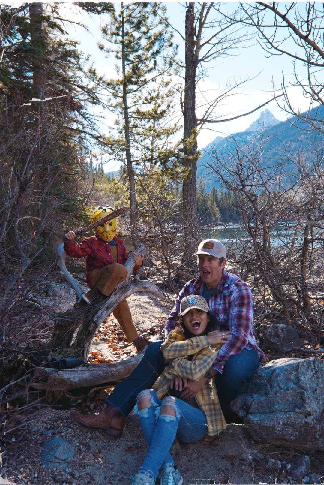 Grand Tetons, Wyoming, Heart 6 ranch, Crystal Lake, Jason, Family Halloween costumes 