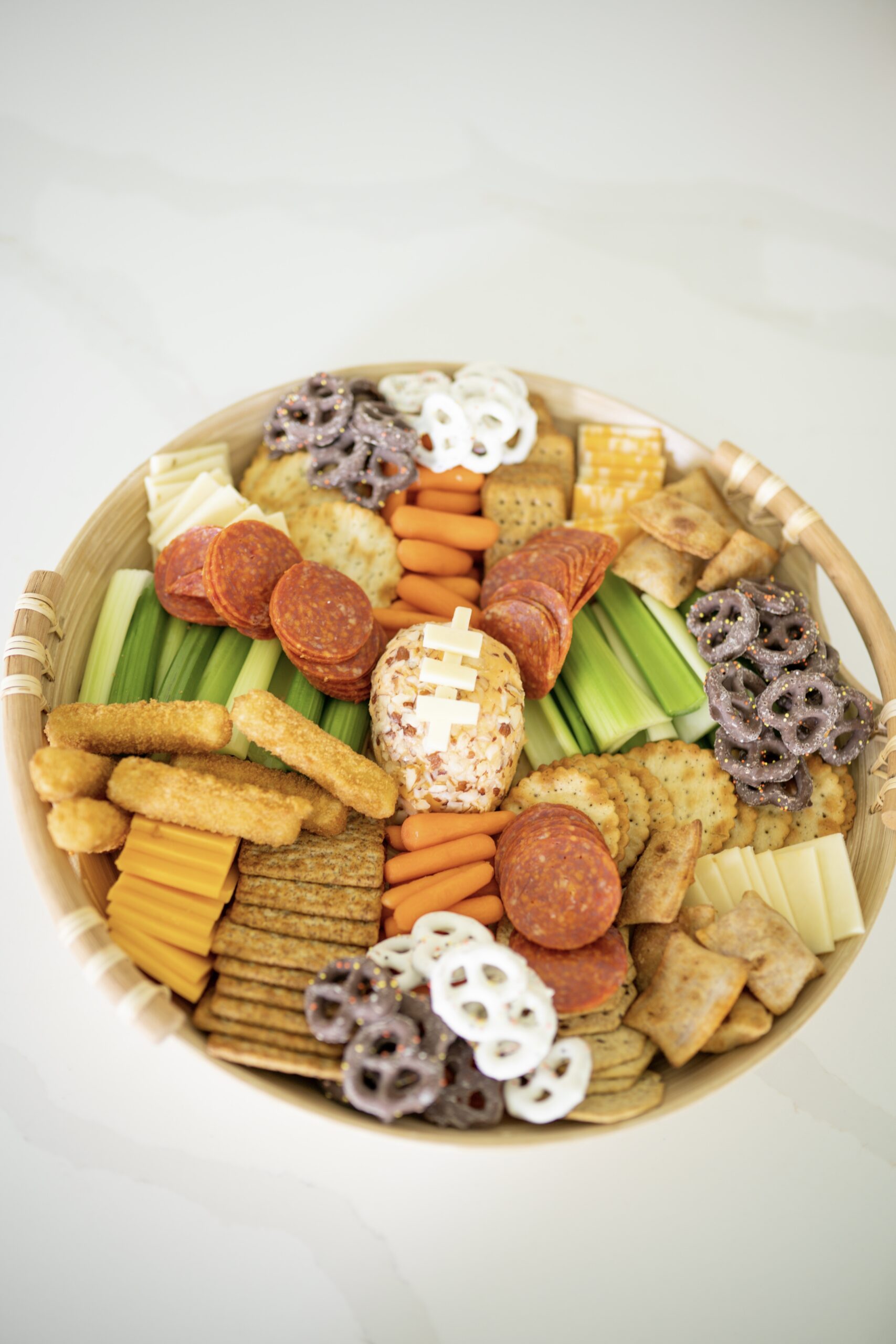 game day charcuterie board, game day snack tray 