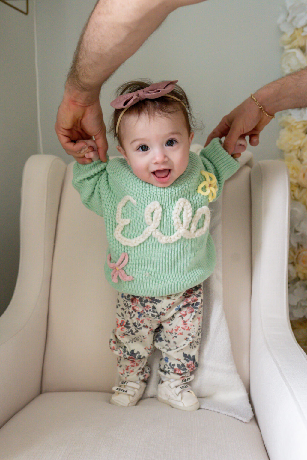 DIY Embroidered Baby Name Sweater - Dawn P. Darnell