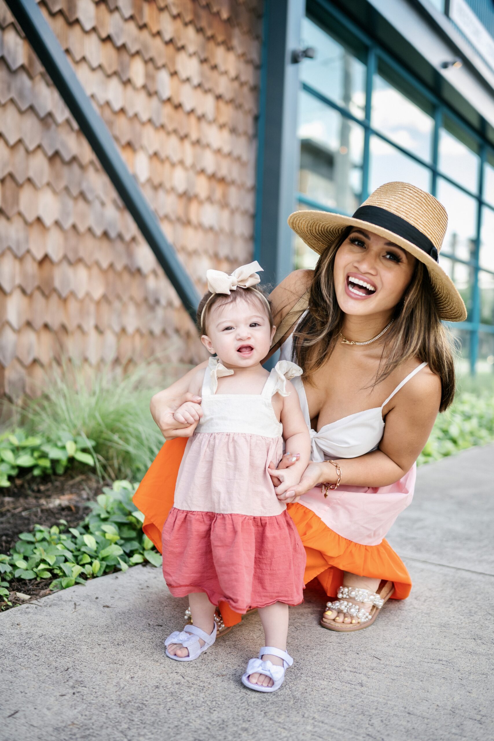 color block summer dresses, mommy and me fashion