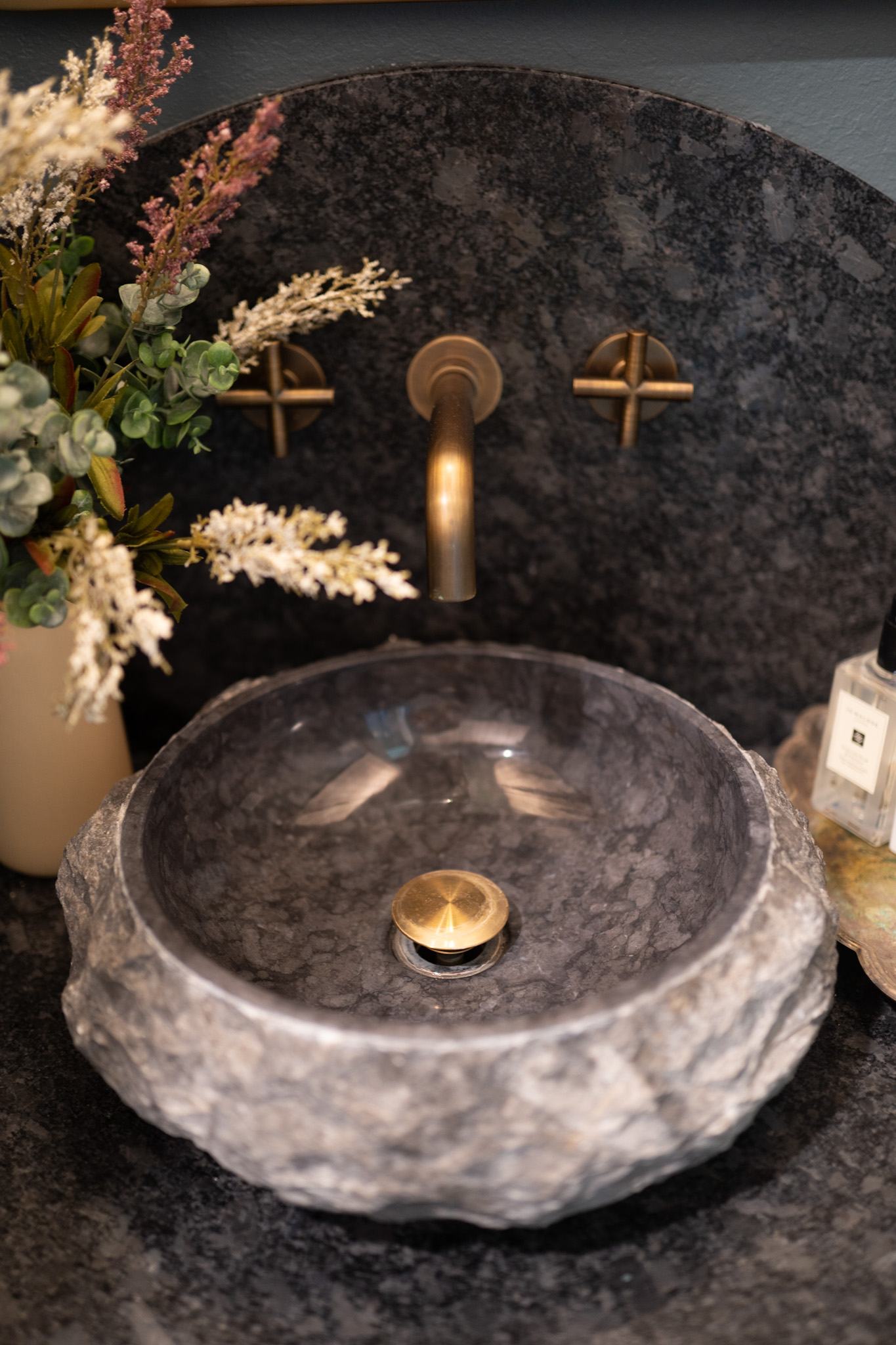 marble sink, bathroom sink, powder bath 